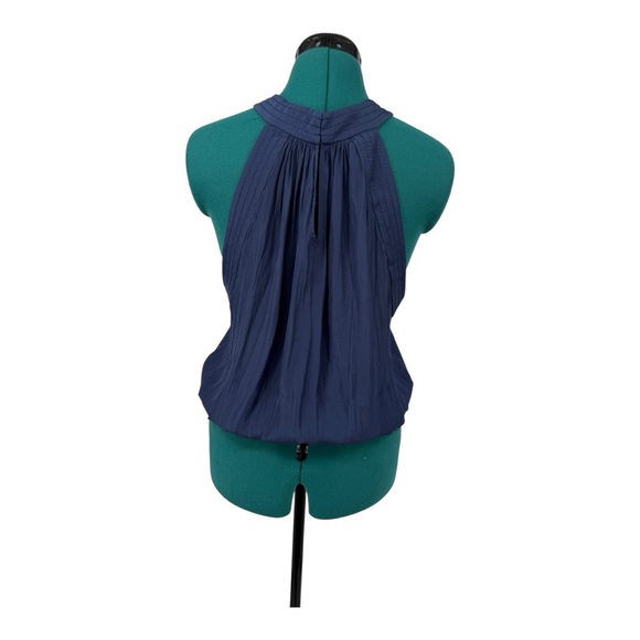 RAMY BROOK Isadora Halter Racerback Top Spring in Navy Blue - Picture 3 of 7